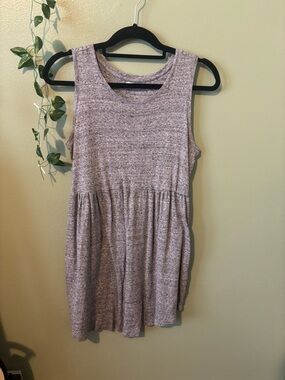 Sleeveless Heathered Gray Dress (with pockets)